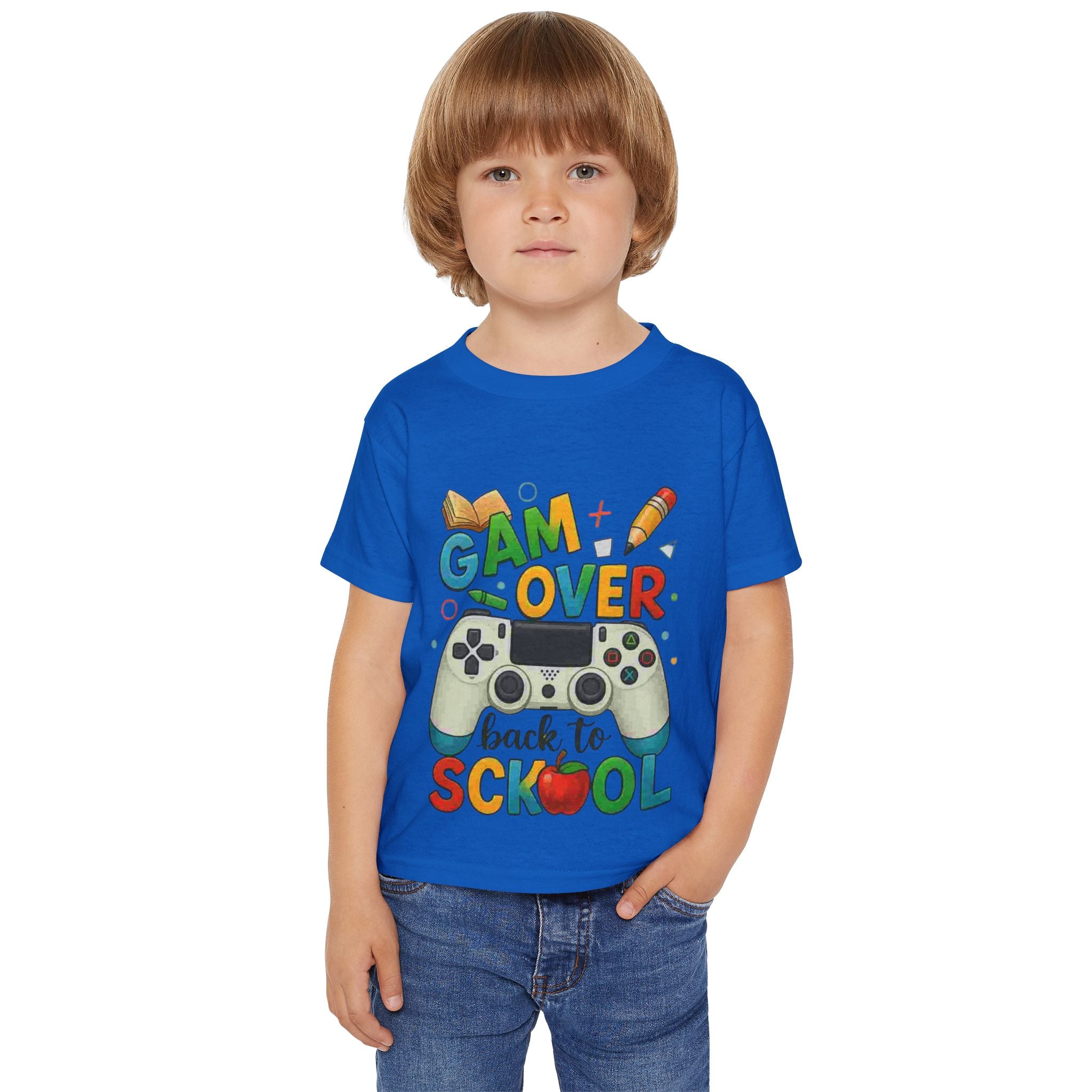 Back to School Gaming Toddler T-shirt, Kids' Gamer Tee, Funny Toddler Shirt, Gaming Apparel for Children, Cute Kids' Clothes