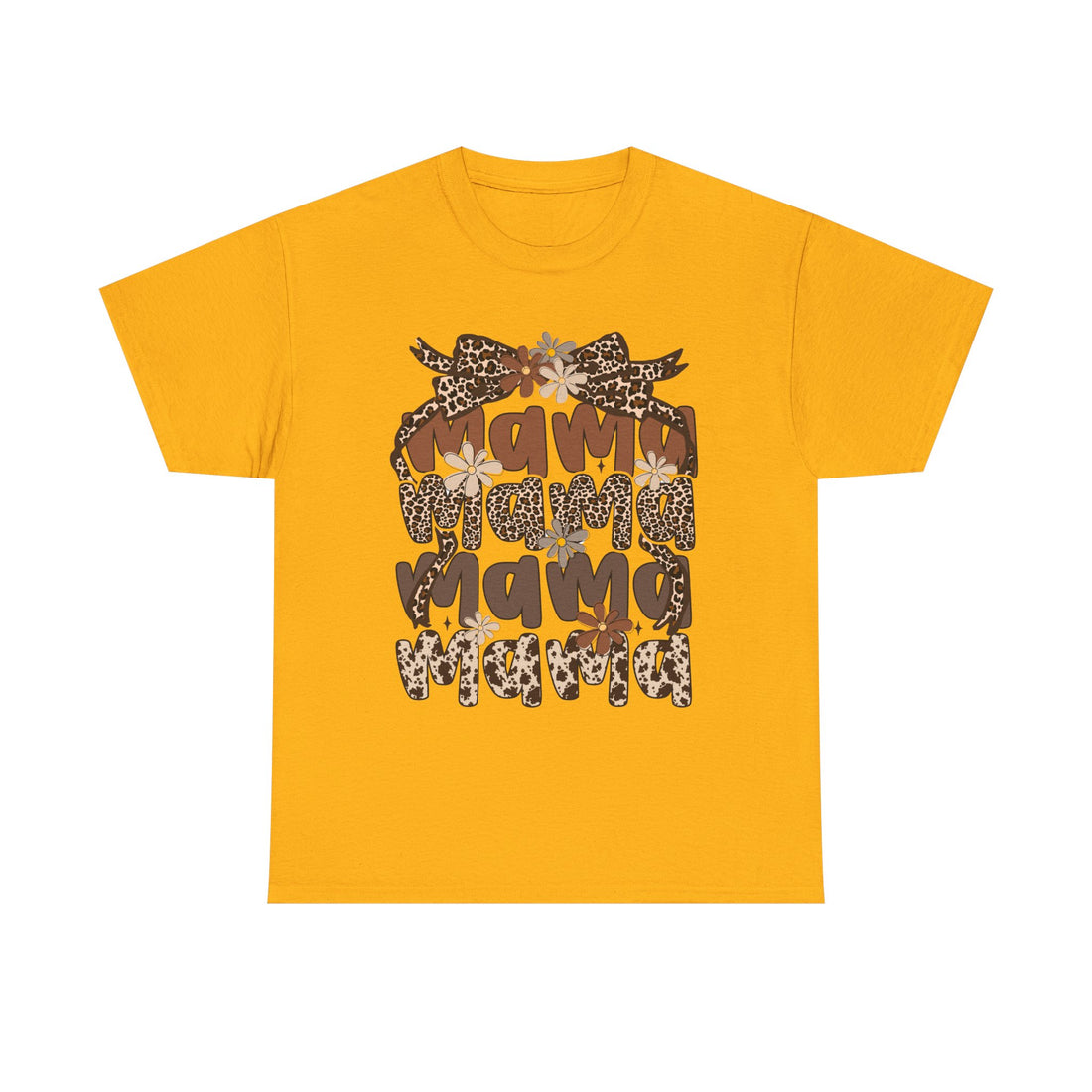 Leopard Print Mama Tee - Casual, Gift for Moms, Birthday Outfit, Family Gatherings, Everyday Wear