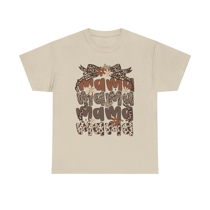 Leopard Print Mama Tee - Casual, Gift for Moms, Birthday Outfit, Family Gatherings, Everyday Wear