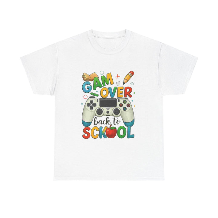Back to School Gamer Tee, Unisex Heavy Cotton Tee, Gaming T-Shirt, Fun School Apparel, Student Gift, Casual Wear, Eco-Friendly