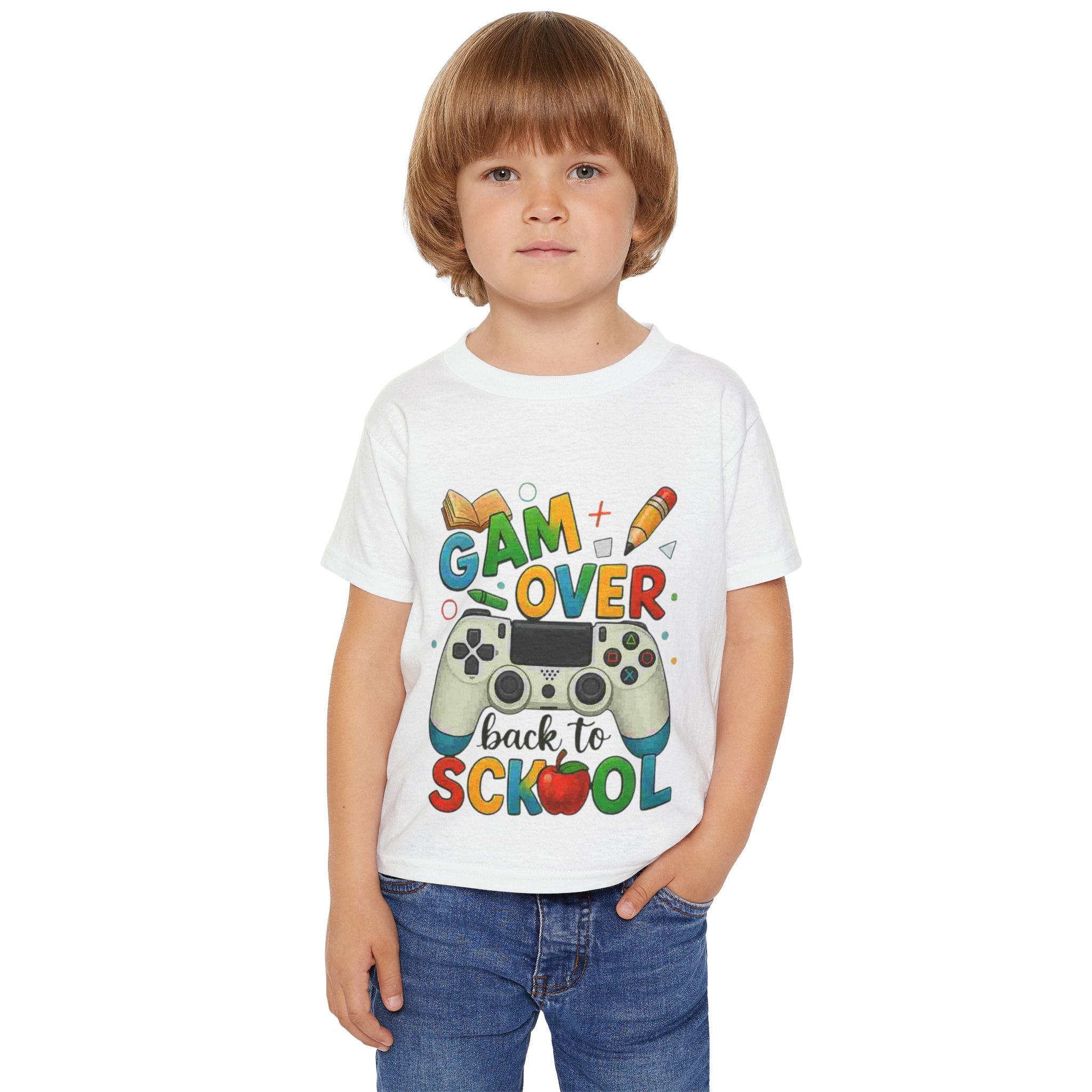 Back to School Gaming Toddler T-shirt, Kids' Gamer Tee, Funny Toddler Shirt, Gaming Apparel for Children, Cute Kids' Clothes