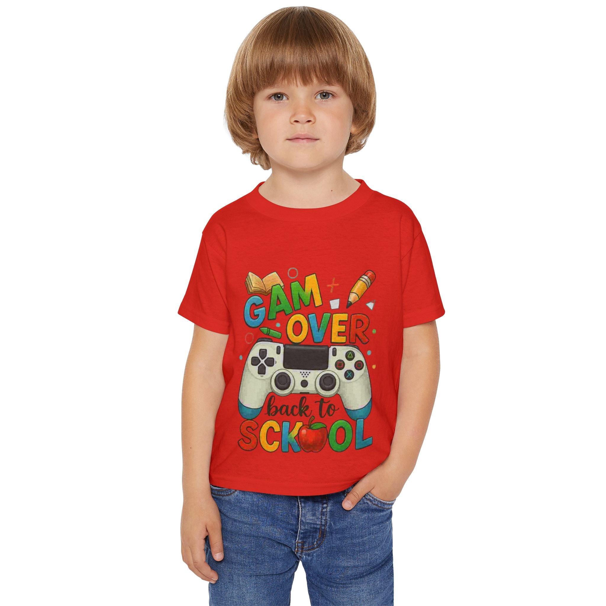 Back to School Gaming Toddler T-shirt, Kids' Gamer Tee, Funny Toddler Shirt, Gaming Apparel for Children, Cute Kids' Clothes